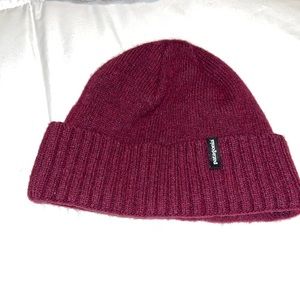 Patagonia red beanie